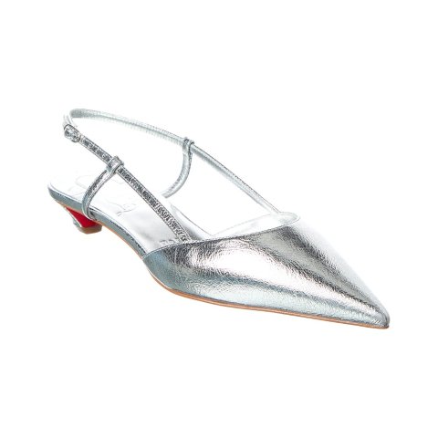 ModubaChristian Louboutin Miss Z Slingina 25 레더 슬링백 펌프