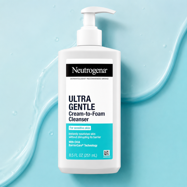Neutrogena 울트라 젠틀 크림 투 폼 데일리 페이셜 클렌저