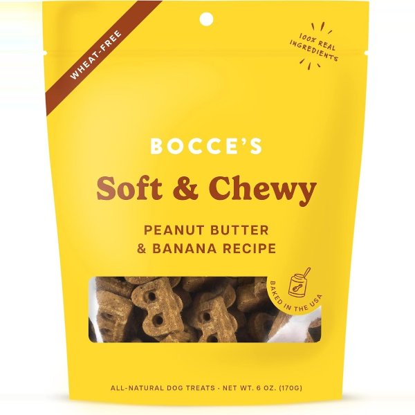 최저가: Bocce s Bakery 피넛버터 바나나 강아지 간식
