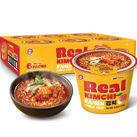 최저가: O’food 리얼 김치라면 컵라면 6개입