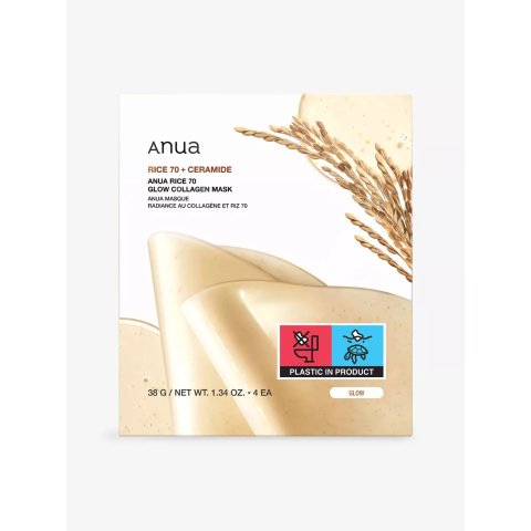 ModubaANUA 라이스 70 글로우 콜라겐 마스크 4매입