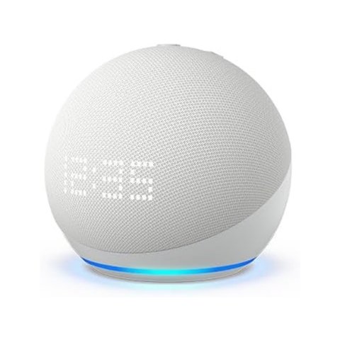 ModubaAmazon Echo Dot (5세대) 스마트 스피커 with Clock (Like-New, 전원 어댑터 미포함)