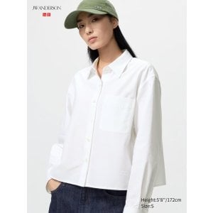 Moduba옥스퍼드 박시 크롭 셔츠