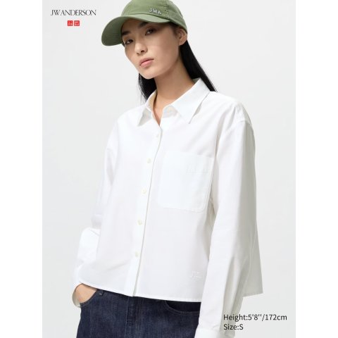 Moduba옥스포드 박시 크롭 셔츠