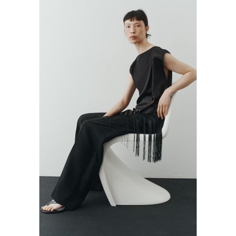 Moduba린넨 블렌드 드레스 팬츠
