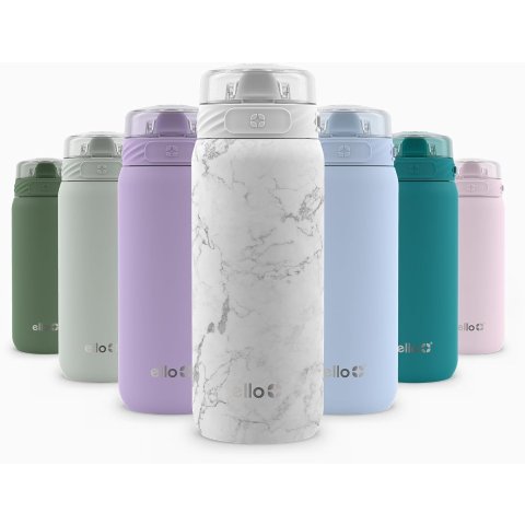 Moduba쿠퍼 스테인리스 물병 18oz 화이트 마블