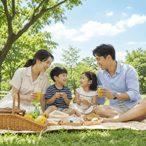 아이와 함께 즐기는 공원 여름방학 야외 활동