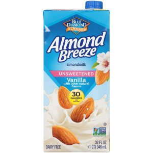 Almond Breeze 무가당 바닐라 아몬드밀크 32oz 12팩